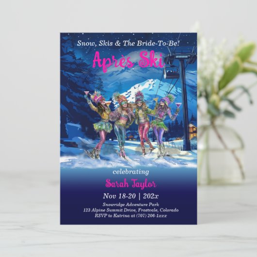 編集可能なエレースキーバチェロレッテテンプレート 招待状 (スタンド正面)