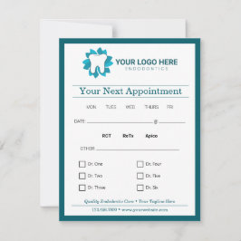 編集可能なエンドドニック次のアポイントメント 招待状