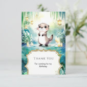 編集可能なオタリアの誕生日 サンキューカード (スタンド正面)