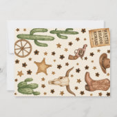 編集可能なカウガール誕生日パーティーの写真招待状 招待状 (裏面)