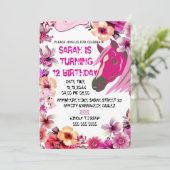 編集可能なカウガール誕生日招待状テンプレート, 女の子 招待状 (スタンド正面)