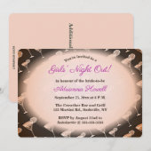 編集可能なカクテル女子会 招待状 (正面/裏面)