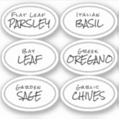 編集可能なカスタムカット楕円スパイスラベル付き縁ど シール (正面)