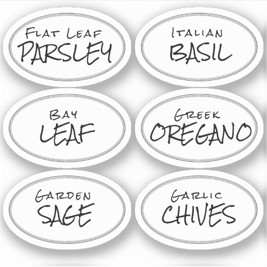 編集可能なカスタムカット楕円スパイスラベル付き縁ど シール (正面)