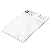 編集可能なカスタムグリッドグラフノート ノートパッド (アングル)