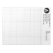 編集可能なカスタムグリッドグラフノート ノートパッド (正面)