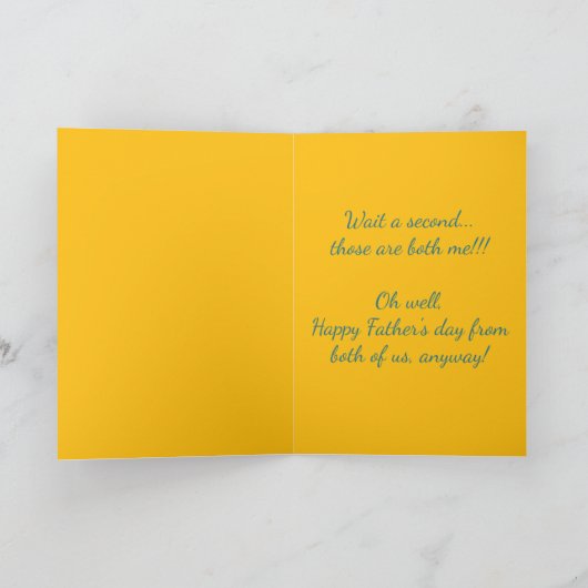 編集可能なカップルおもしろいの父親の日 カード (内部)