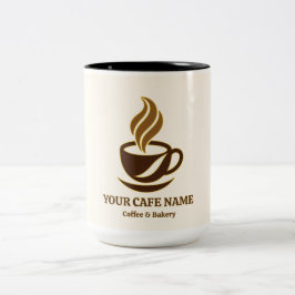 編集可能なカフェオープニングコーヒーマグデザイン ツートーンマグカップ