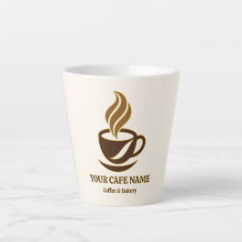 編集可能なカフェ開店コーヒーマグデザイン カフェラテマグ