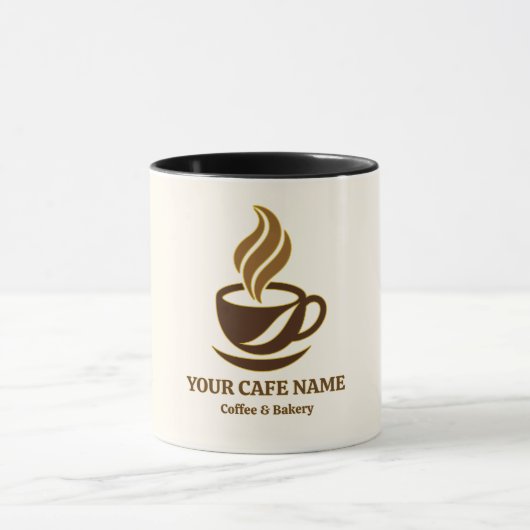 編集可能なカフェ開店コーヒーマグデザイン マグカップ (中央)