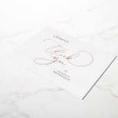 編集可能なカラフルでかわいいスクリプトのブライズメイドへの感謝メッセージ 箔招待状 (回転した状態)