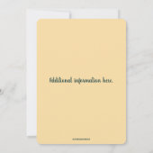 編集可能なカラフルな花と葉のフレーム 招待状 (裏面)