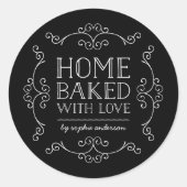 編集可能なカラーが愛焼いたで家庭を飾る ラウンドシール (正面)