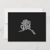 編集可能なカラーのアラスカ州の引っ越しのお知らせ 招待状 (裏面)