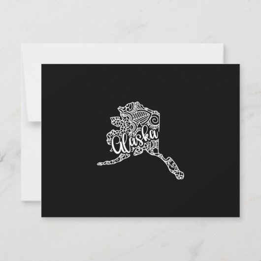 編集可能なカラーのアラスカ州の引っ越しのお知らせ 招待状 (裏面)