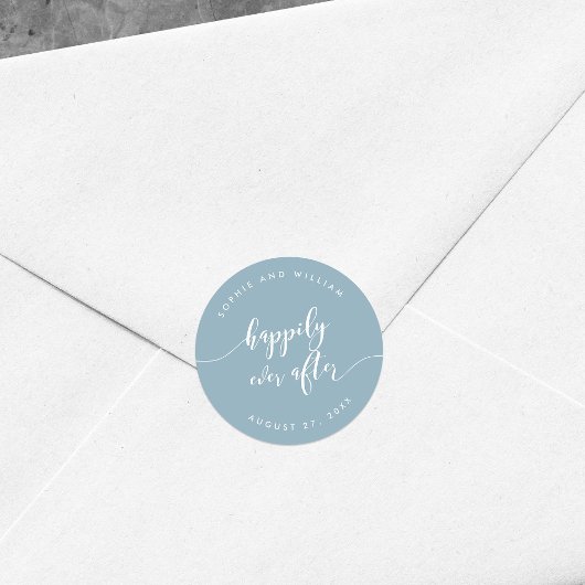 編集可能なカラーの後で幸せにスクリプトを作成結婚する ラウンドシール