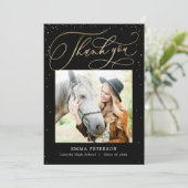 編集可能なカラーの楽しい卒業ありがとう サンキューカード (スタンド正面)