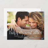 編集可能なカラーの結婚発表後 ポストカード (正面/裏面)