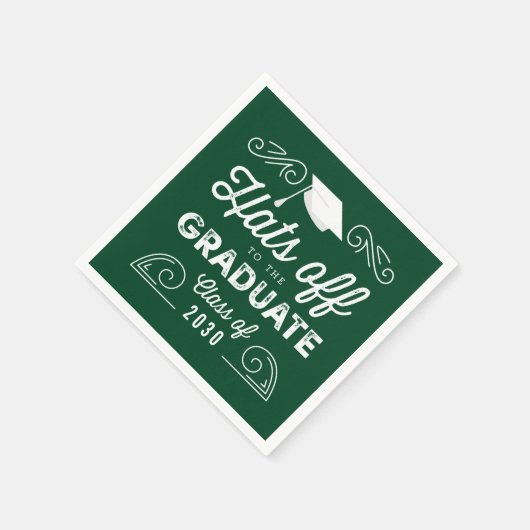 編集可能なカラーの脱帽の卒業用ナプキン スタンダードカクテルナプキン (角)