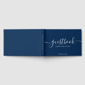 編集可能なカラーカリグラフィバケーションホームまたはレンタル ゲストブック (全面)