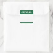 編集可能なカラースクールクラス懇親会名 スクエアシール (バッグ)