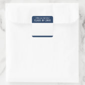 編集可能なカラースクールクラス懇親会名 スクエアシール (バッグ)