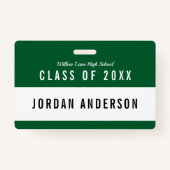 編集可能なカラースクールクラス懇親会名 バッジ (正面)