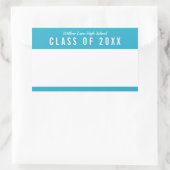 編集可能なカラースクールクラス懇親会名 長方形シール (バッグ)