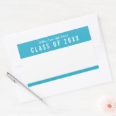 編集可能なカラースクールクラス懇親会名 長方形シール (封筒)