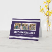 編集可能なカラースポーティ最高のーじいちゃんが写真に カード (黄色い花)