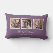 編集可能なカラーネームカリグラフィーフォトコラージュ ランバークッション (裏面)