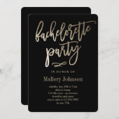 編集可能なカラーバチェロレッテブラシ光彩 招待状 (正面/裏面)