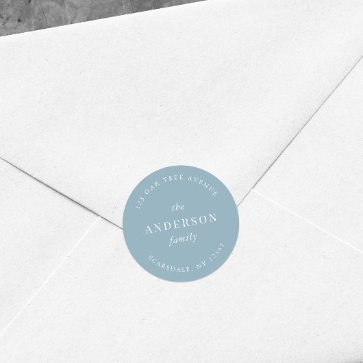 編集可能なカラーファミリー名 返信先住所 モダン ラウンドシール