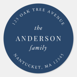 編集可能なカラーファミリー名 返信先 モダン ラウンドシール