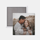 編集可能なカラーフォトマグネットのみを愛 マグネット (正面/裏面)