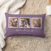 編集可能なカラー名のカリグラフィー写真コラージュ ランバークッション (ブランケット)