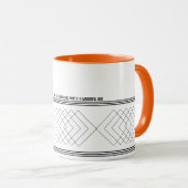 編集可能なカラー名を書く ホリデーギフト ブラックライン マグカップ (正面右)