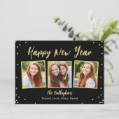 編集可能なカラー新年の写真カード ファンスナップショット シーズンカード (スタンド正面)