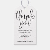 編集可能なカラー サンクス タグ Lovely カリグラフィー (正面)