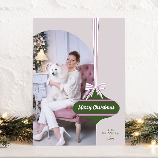 編集可能なカラー ビンテージ オーナメント 写真 クリスマス