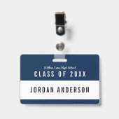 編集可能なカラー 学校 クラス 再会 名前 バッジ (正面 （クリップ付）)