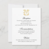 編集可能なカラー CM モノグラム MC モノグラム ご招待状 招待状 (正面)