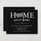 編集可能なカラーMONTANAの移動のお知らせ 招待状 (正面/裏面)