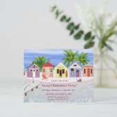 編集可能なカリビアン ビーチ リタイアメント インビテーション (スタンド正面)