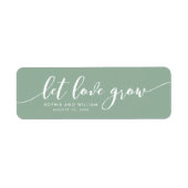 編集可能なカリラックスラースクリプトのラブグロー結婚ズ ラベル (正面)
