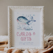 編集可能なカードとギフトの海記号 ポスター