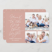 編集可能なカ得ラーホリデーフォトカード シーズンカード (正面/裏面)