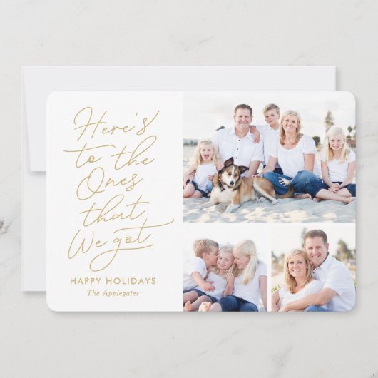 編集可能なカ得ラーホリデーフォトカード シーズンカード (正面)