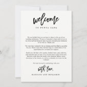 編集可能なカ結婚ラーのウェルカムレター旅程表 サンキューカード (正面)