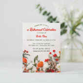 編集可能なガーデンフラワー インビテーションポストカード (スタンド正面)